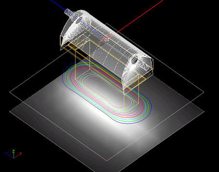 Lichttechnische Simulation | Isolux / Leuchtdichte